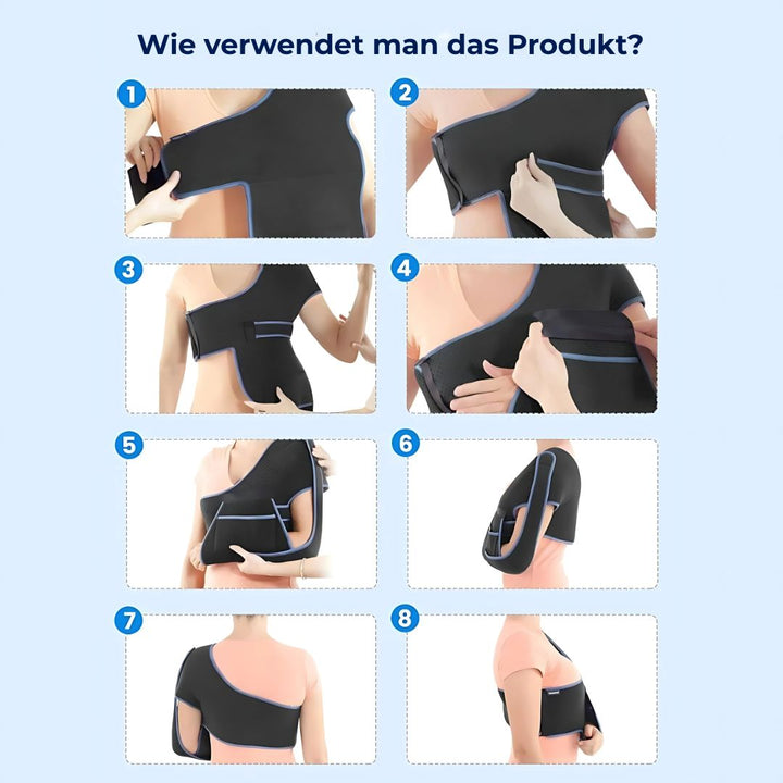 Verstellbare Schulterbandage für optimale Unterstützung und Schmerzlinderung, ideal für Heilung und postoperative Erholung.