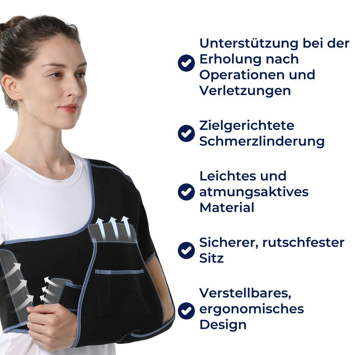 Verstellbare Schulterbandage für optimale Unterstützung und Schmerzlinderung, ideal für Heilung und postoperative Erholung.