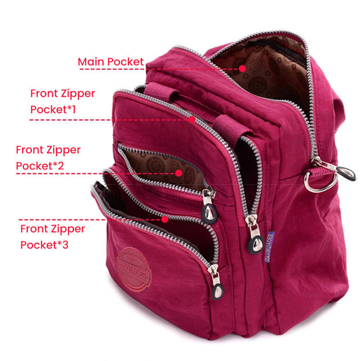 Vielseitige 3-in-1 wasserdichte Damen Crossbody Tasche, elegant, geräumig und schützend, ideal für stilvolle Frauen.