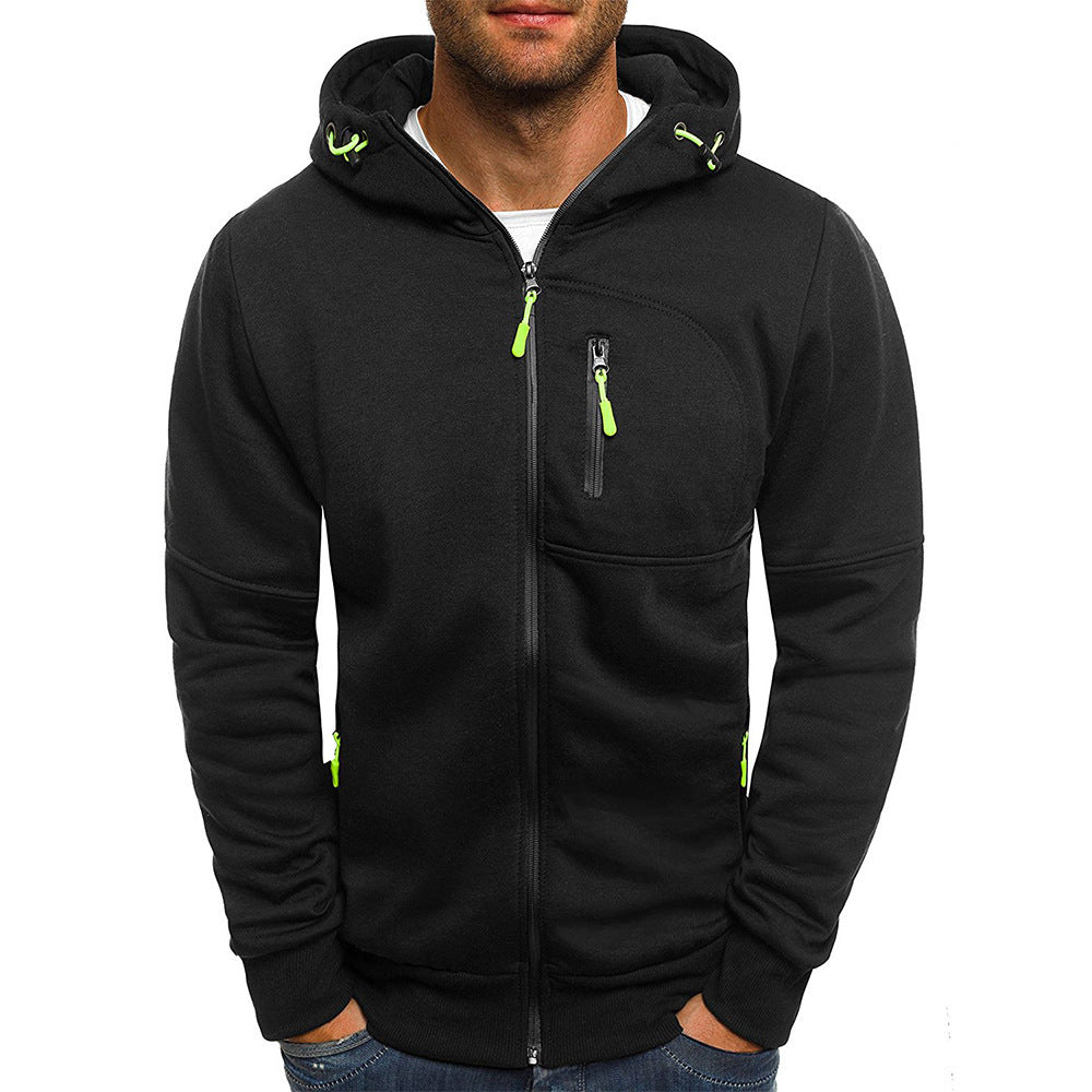 "Vielseitige Herren Outdoor Strickjacke, grau, mit robustem Strickmaterial, elegantes Design, perfekte Passform, praktisch."