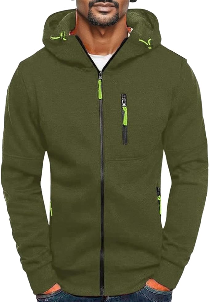 "Vielseitige Herren Outdoor Strickjacke, grau, mit robustem Strickmaterial, elegantes Design, perfekte Passform, praktisch."