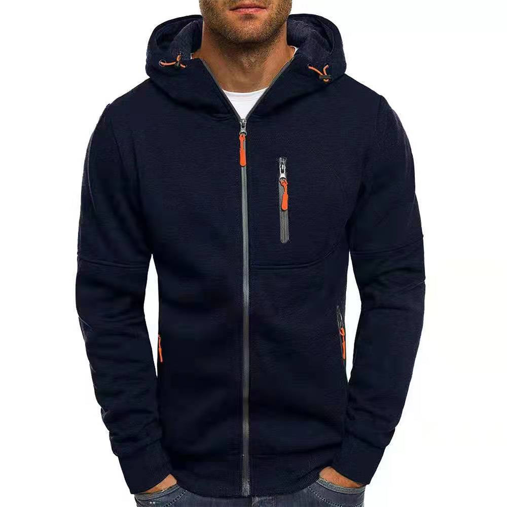 "Vielseitige Herren Outdoor Strickjacke, grau, mit robustem Strickmaterial, elegantes Design, perfekte Passform, praktisch."