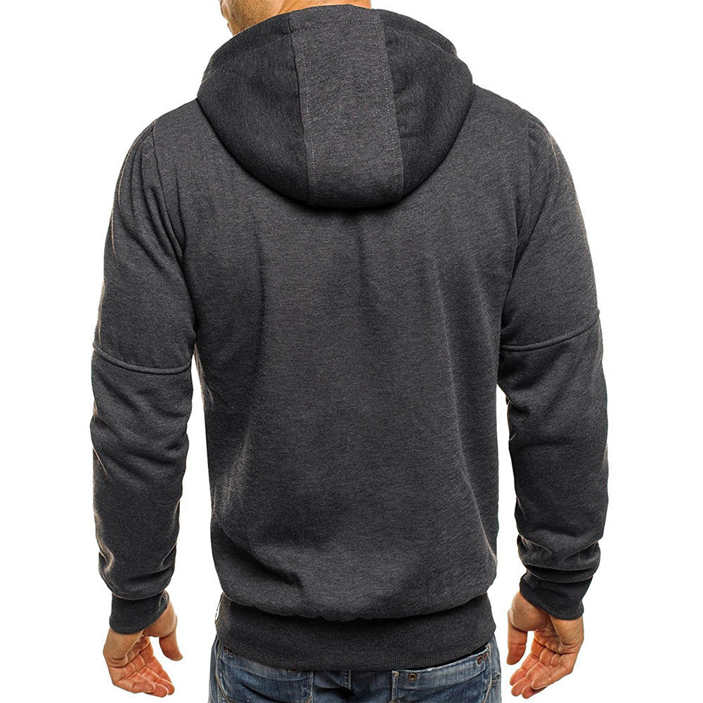 "Vielseitige Herren Outdoor Strickjacke, grau, mit robustem Strickmaterial, elegantes Design, perfekte Passform, praktisch."
