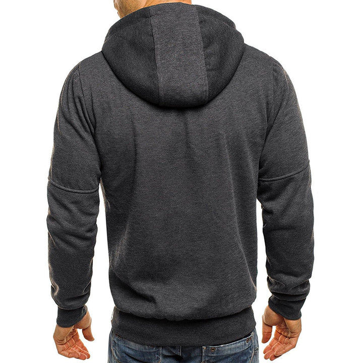 "Vielseitige Herren Outdoor Strickjacke, grau, mit robustem Strickmaterial, elegantes Design, perfekte Passform, praktisch."