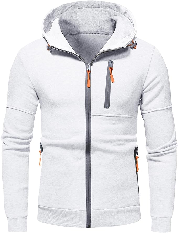 "Vielseitige Herren Outdoor Strickjacke, grau, mit robustem Strickmaterial, elegantes Design, perfekte Passform, praktisch."