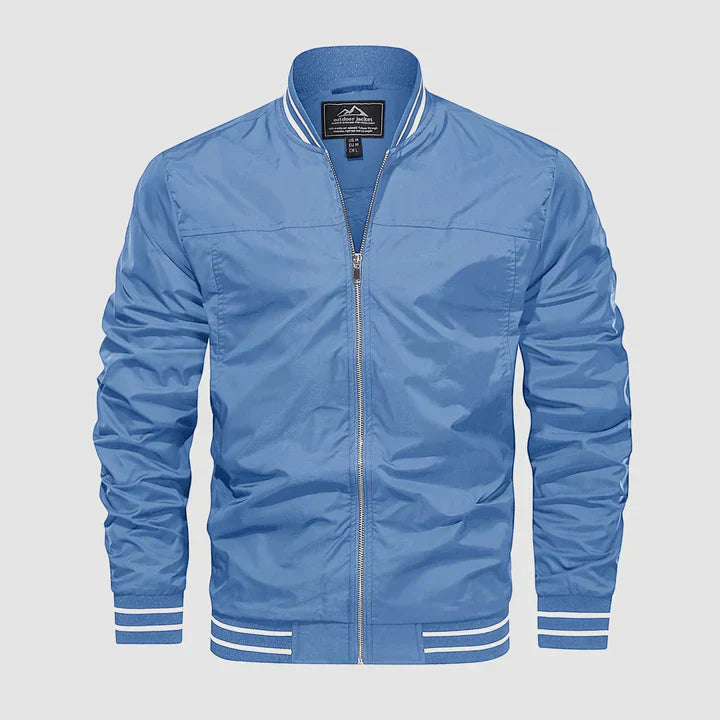 Vielseitige Herren Sommerjacke: leicht, atmungsaktiv, stilvoll, in Hellblau, modern geschnitten für maximalen Komfort.