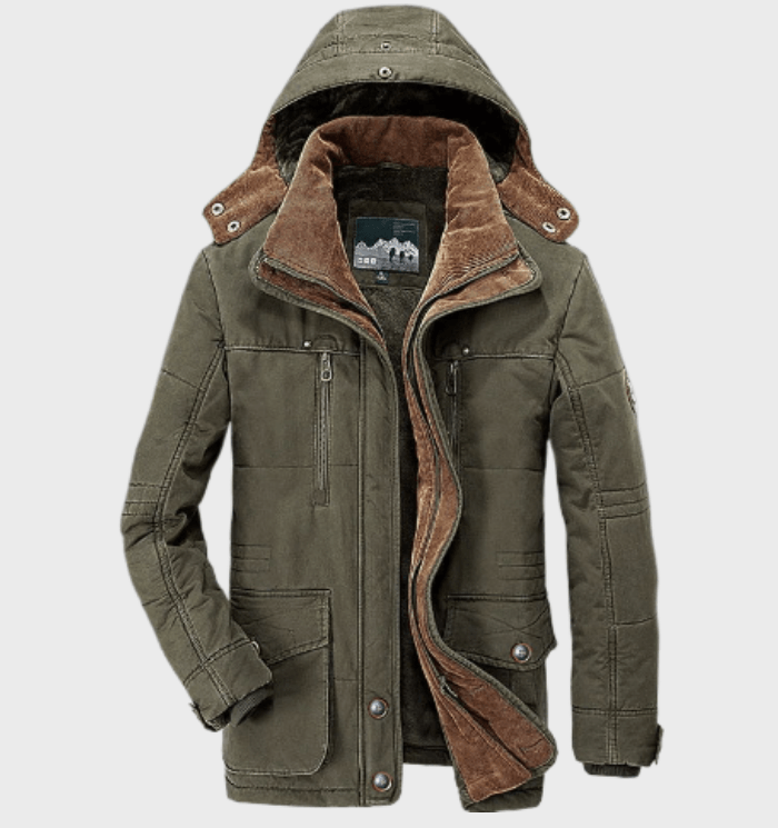 "Wasserdichte, atmungsaktive Herren-Winterjacke in modernem Design für Outdoor-Aktivitäten und kalte Tage."