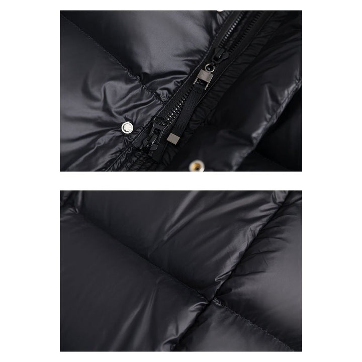 Wasserdichte Damen-Daunenjacke in elegantem Design, warm und komfortabel, ideal für Winterwetter.
