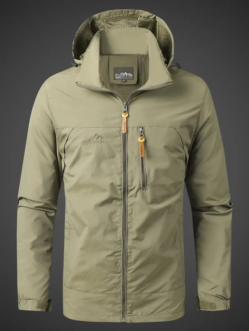 Wasserdichte Herren Outdoor Jacke, winddicht, robust, vielseitig, ideal für Abenteuer bei jedem Wetter, modisch und funktiona