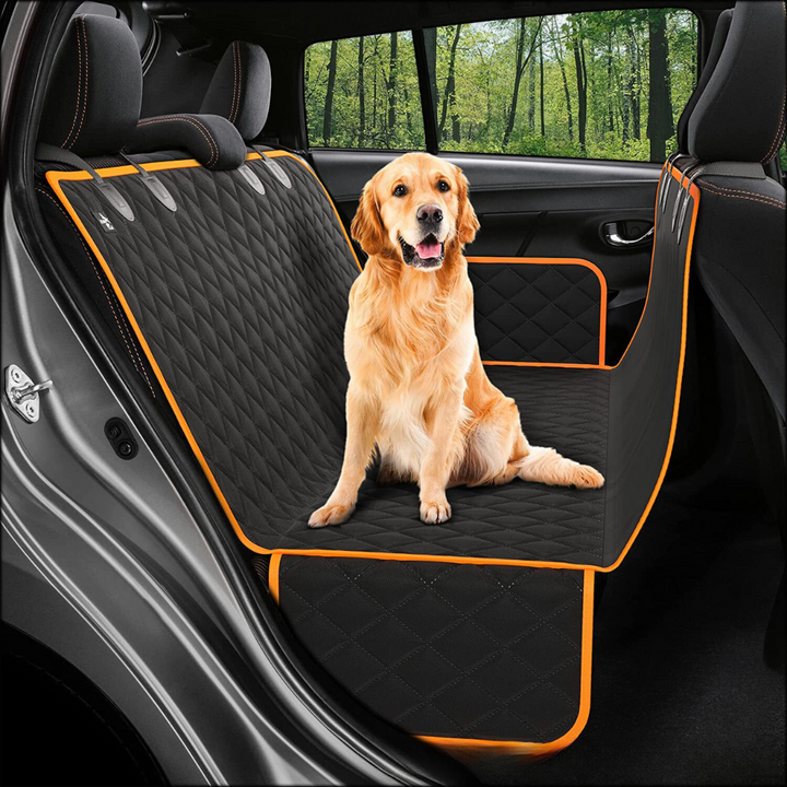 "Wasserdichte Hundedeckmatte im Auto, schützt vor Schmutz und Kratzern, bequemer Memory-Schaum für Hundekomfort"