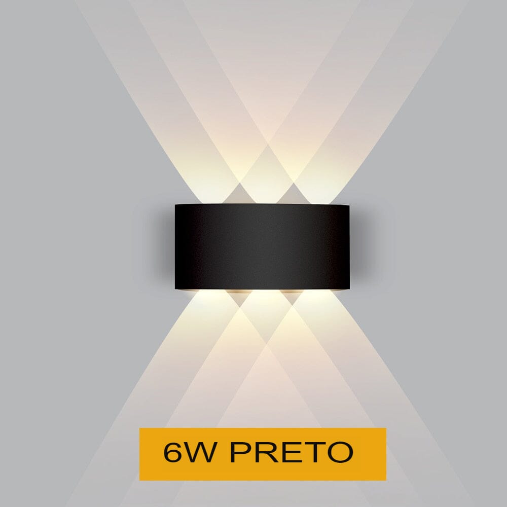 Wasserdichte LED-Außenwandleuchte, modernes Design aus Aluminium, für stilvolle und energieeffiziente Beleuchtung im Freien.