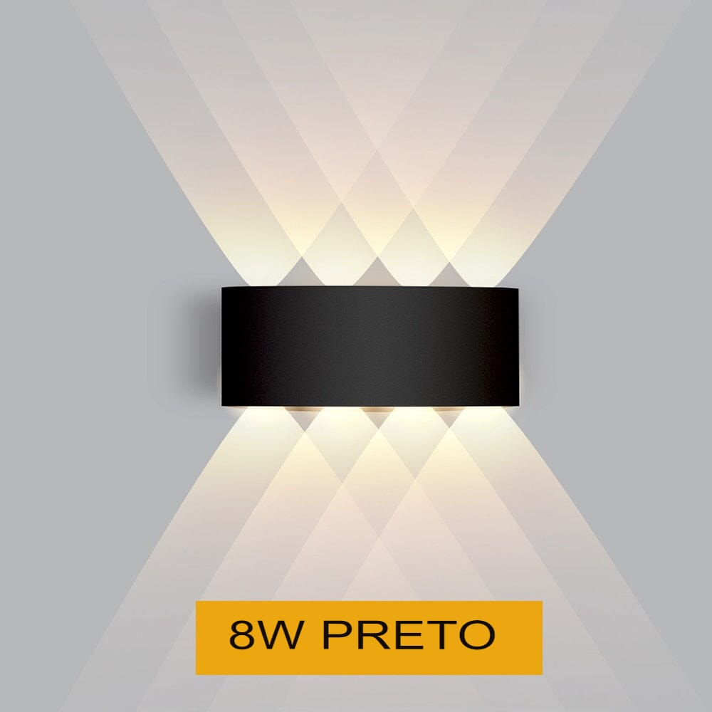 Wasserdichte LED-Außenwandleuchte, modernes Design aus Aluminium, für stilvolle und energieeffiziente Beleuchtung im Freien.
