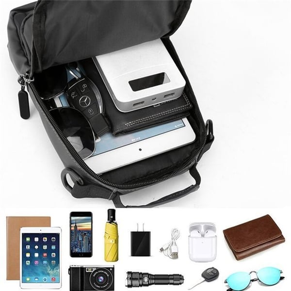 "Wasserdichte, vielseitige Messenger Tasche, Grau, Grün, Kaki, Marineblau, Schwarz; stilvoll und funktional designt."