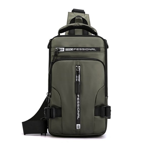 "Wasserdichte, vielseitige Messenger Tasche, Grau, Grün, Kaki, Marineblau, Schwarz; stilvoll und funktional designt."