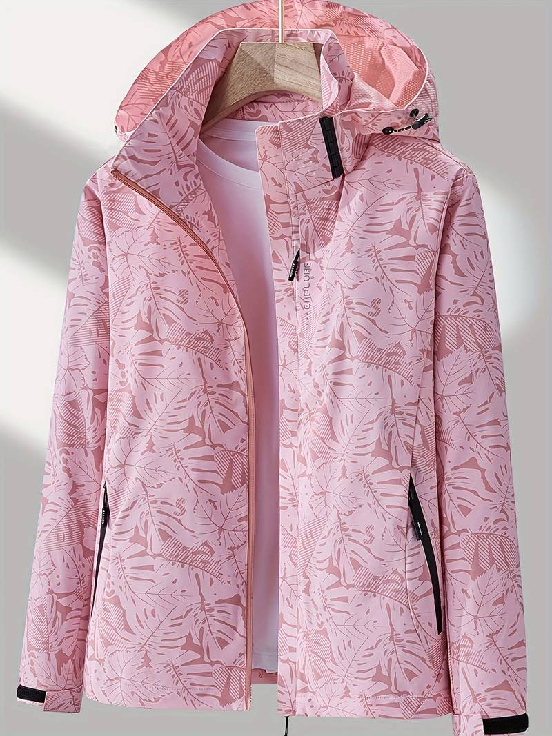 Wasserdichte, winddichte Damenjacke in Schwarz; leicht, atmungsaktiv, für Outdoor-Abenteuer geeignet.