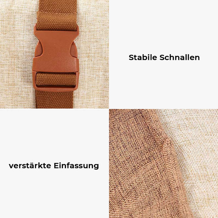 "Wasserdichtes Hunde-Autositzbett in Hellkaffee, bequem und sicher mit Memory-Schaum und Sicherheitsgurten, perfekter Fahrbeg