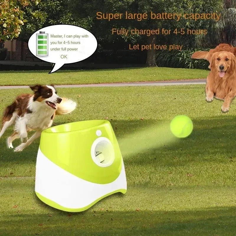 "Wiederaufladbarer, verstellbarer automatischer Ballwerfer für Hunde mit modernem Design aus hochwertigem Kunststoff."