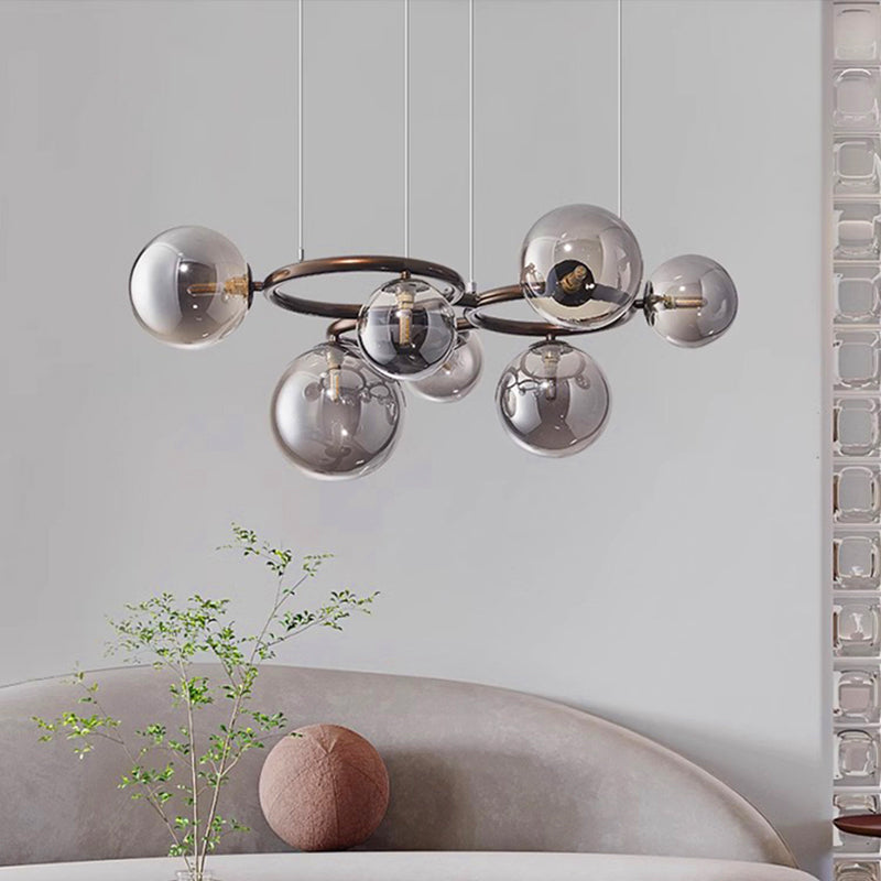 Moderne Esstischlampe mit Ringen, dimmbar