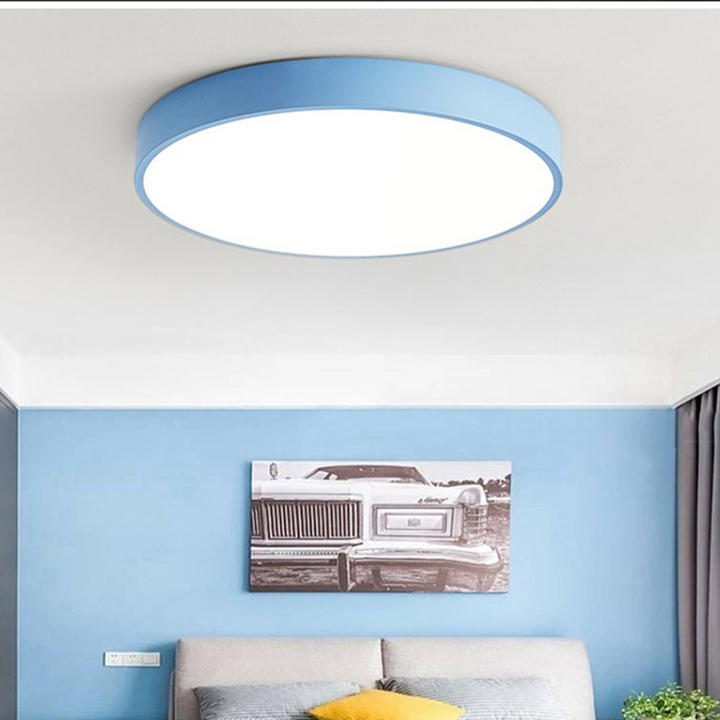 Nordische Holz-Macaroon LED-Deckenleuchte für Wohnräume