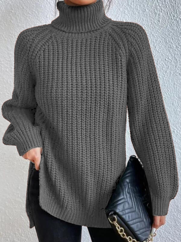 Theresa langärmeliger Rollkragenpullover aus Baumwolle®