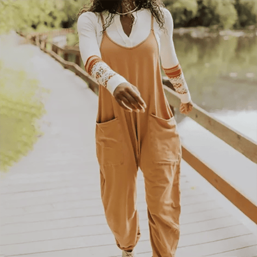 Theresa's™ Jumpsuit mit weitem Bein und Taschen – Strahlen Sie in den Sommer