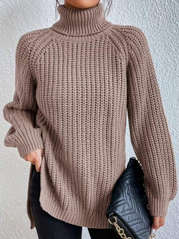 Theresa langärmeliger Rollkragenpullover aus Baumwolle®