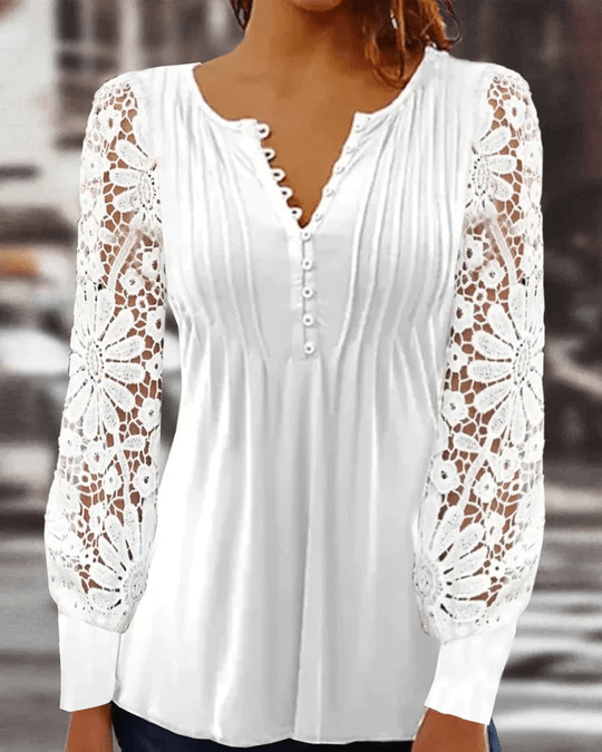 Theresa™ - Bluse mit langen Ärmeln - Elegant und gemütlich