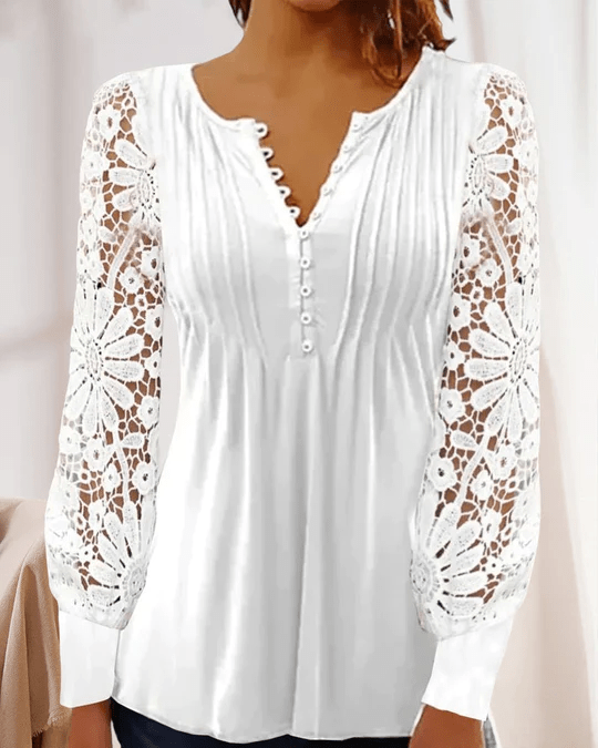 Theresa™ - Bluse mit langen Ärmeln - Elegant und gemütlich