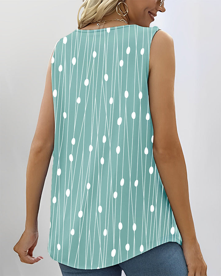 Theresa's™ Tanktop mit Streifen und Polka Dots – verschönere den Sommer