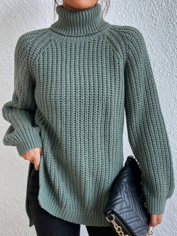 Theresa langärmeliger Rollkragenpullover aus Baumwolle®