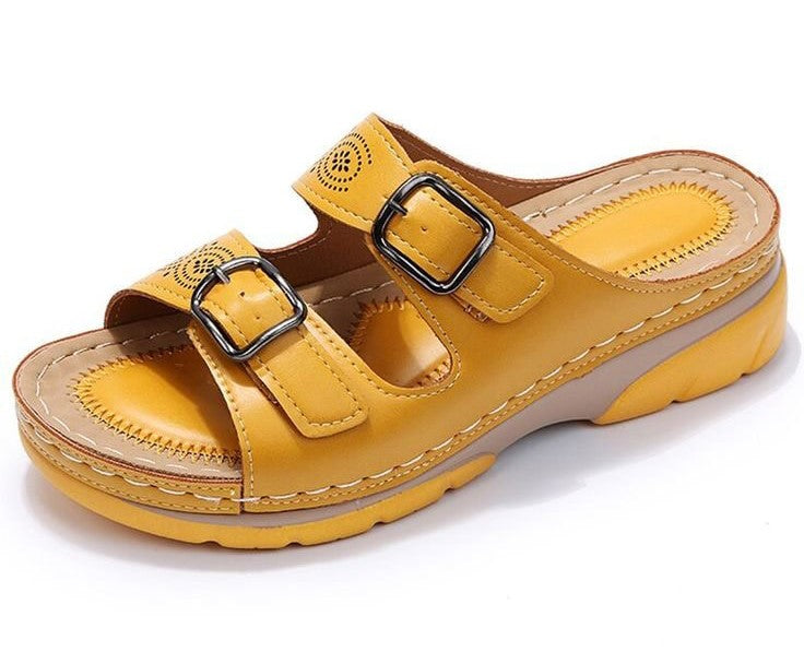 Theresa's™- Atmungsaktive orthopädische - verstellbare Damensandalen aus Leder