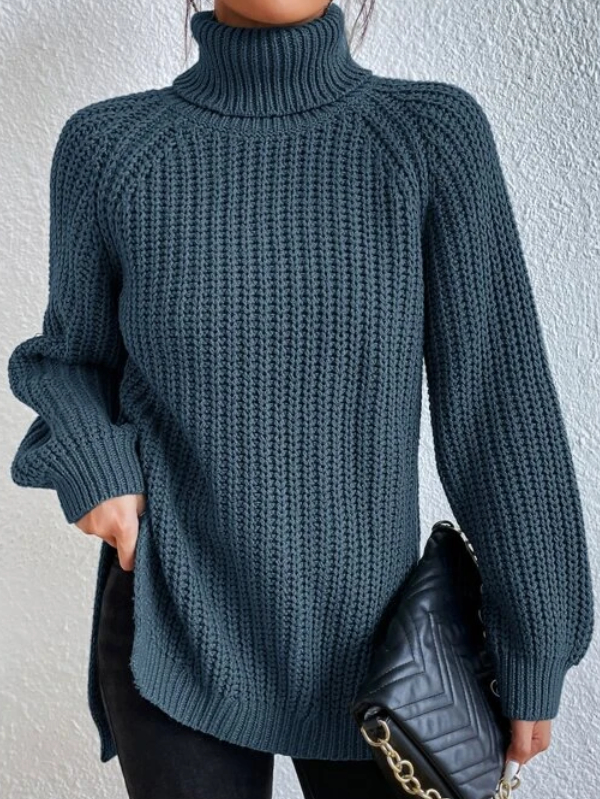 Theresa langärmeliger Rollkragenpullover aus Baumwolle®